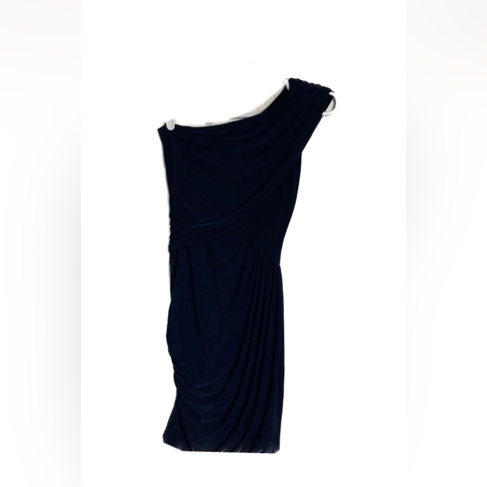 Soprano one shoulder navy blue dress